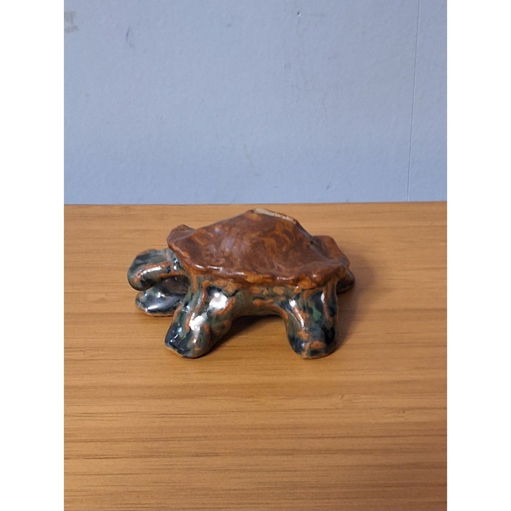 Vintage Handmade Ceramic Turtle Ocarina Whistle. Mexican Folk Art. GVC